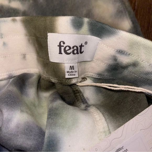 Feat Comfy Blanketblend Green Funky Grunge Tie dye Tapered Jogger Sweats M - Picture 4 of 6